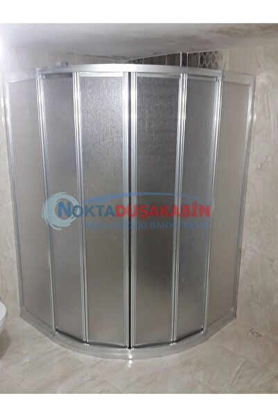 nokta duşakabin 90x90 Oval Teknesiz Mika Camlı Duşakabin