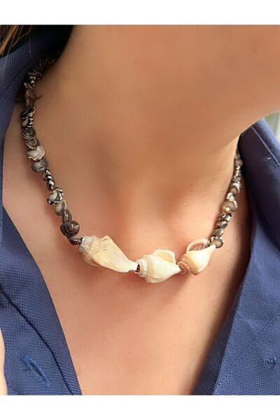 Kutcha Accessories Seashell Design - Exotic Coast Touch Necklace