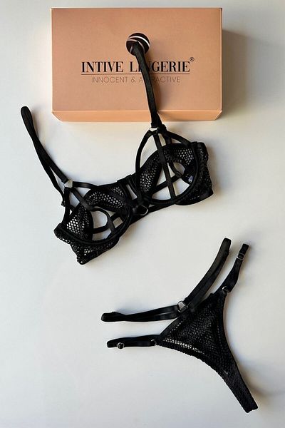 İntive Lingerie Γυναικείο σέξι σουτιέν με ειδική σχεδίαση Meghan με λεπτομέρεια από δίχτυ