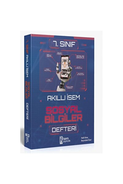İsem Yayıncılık 2025 Akıllı İsem 7.Sınıf Sosyal Bilgiler Defteri Ayraç Hediyeli