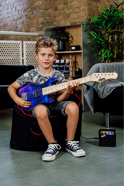 Midex CEG-30PU 4-6 Yaş Çocuklar İçin Amfili Full 1/4 30 İnç Elektro Gitar Seti Mor