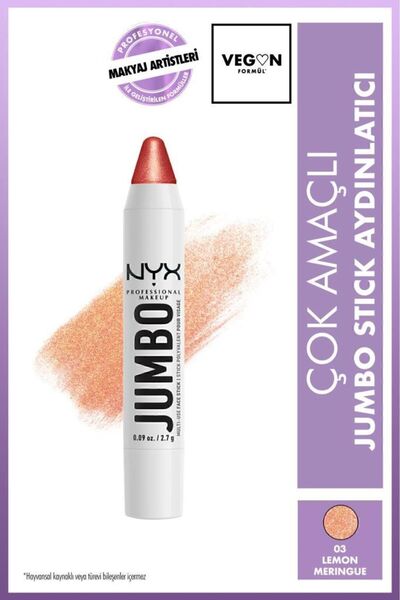 NYX Professional Makeup Jumbo Face Stick | Çok Amaçlı Stick Aydınlatıcı - Lemon Meringue