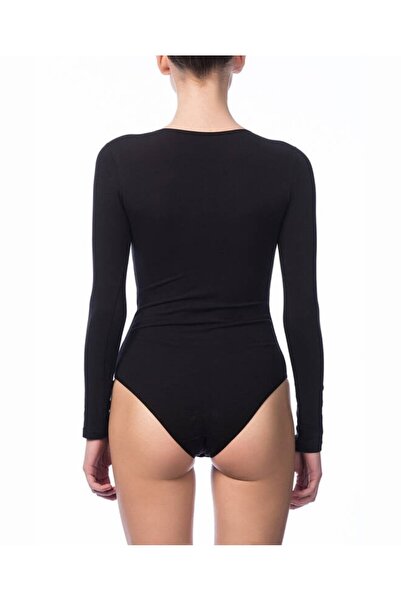 İntive Lingerie Crew Neck NBB 0 Bodysuit - Undershirt with Snaps from the Bottom -2946