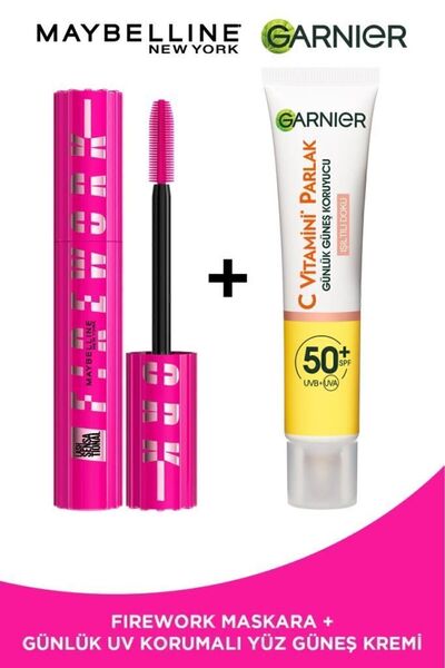 Maybelline New York Lash Sensational Firework Maskara & C Vitamini Parlak Gün...