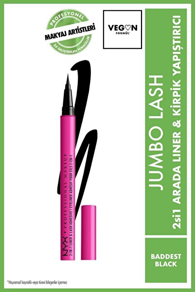 NYX Professional Makeup Jumbo Lash 2si 1 Arada Liner Ve Kirpik Yapıştırıcı - ...