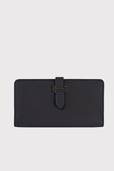 Garbalia Dámská peněženka se vzorem v námořnické modré Pique – s páskem Astana, zipem a páskem na zápěstí