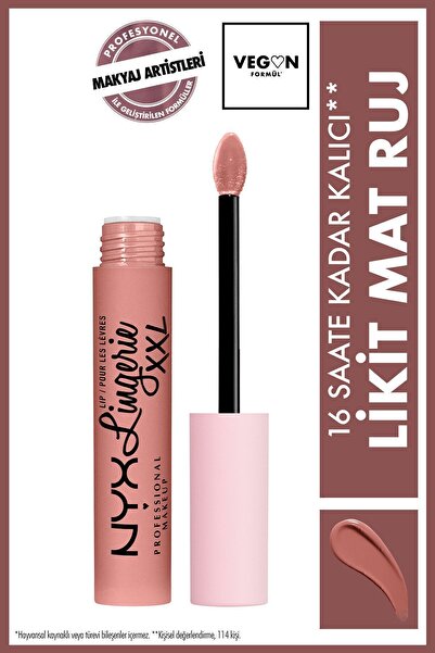 NYX Professional Makeup Likit Mat Ruj - Lip Lingerie Xxl Matte Liquid Lipstic...