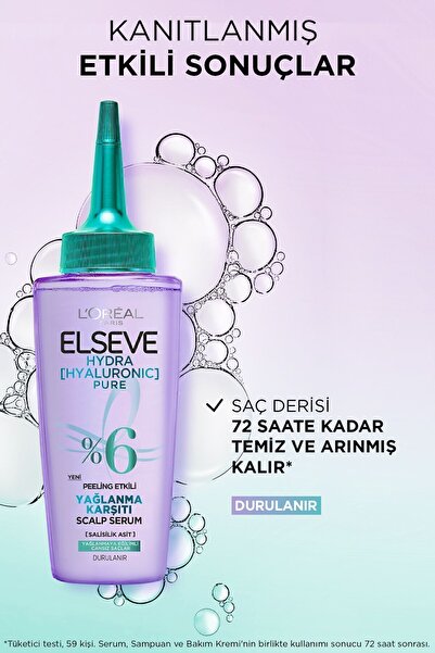 ELSEVE Hydra[hyaluronic] Pure Salisilik Asit Içeren Yağlanma Karşıtı Peeling Etkili Saç Derisi Serumu 102ml