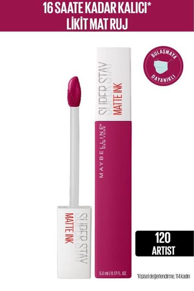 Maybelline New York Super Stay Matte Ink City Edition Likit Mat Ruj - 120 Artist