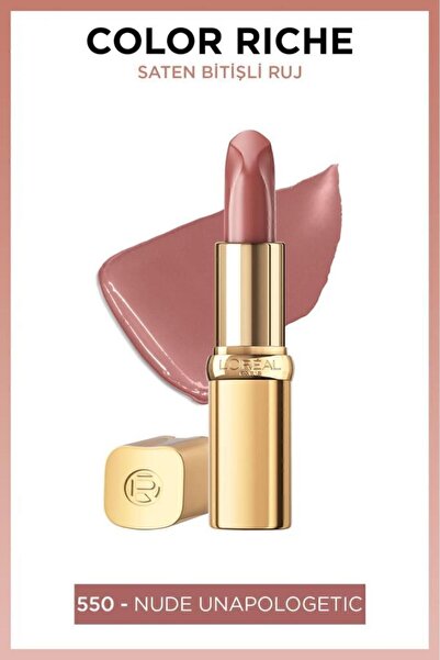 L'Oreal Paris Color Riche Saten Bitişli Ruj - 550 Nude Unapologetic
