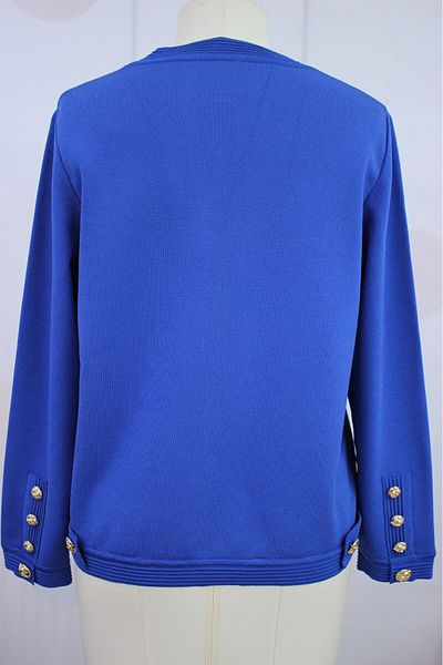 trikobis Special Design Knitwear Cardigan with Ribbed Pocket Door and Tape Detail