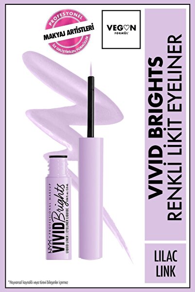 NYX Professional Makeup Vivid Brights Likit Eyeliner - Lilac Link