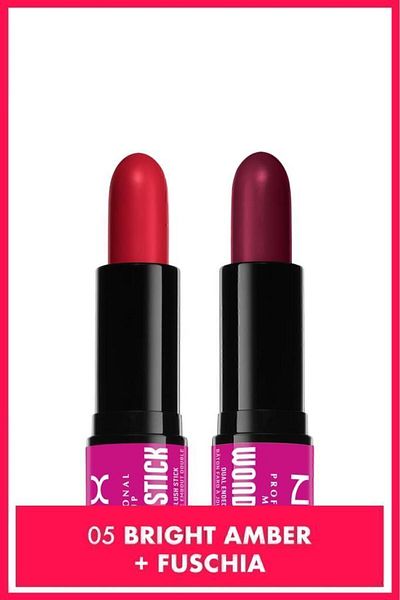 NYX Professional Makeup Wonder Stick Double Sided Cream Blush Stick - Bright Amber and Fuschia