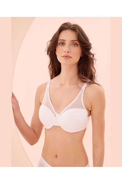 İntive Lingerie Sutien NBB pentru utilizare zilnică - Detaliu transparent, fără sârmă și fără suport-3412