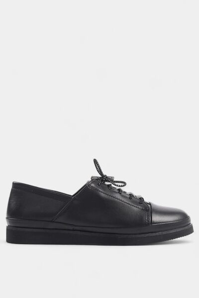 SAYL Genuine Leather Black Women's Daily Shoes - Casual
