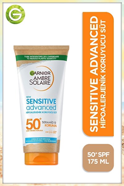 Garnier Ambre Solaire Sensitive Advanced Hipoalerjenik Güneş Koruyucu Süt Spf50 175ml