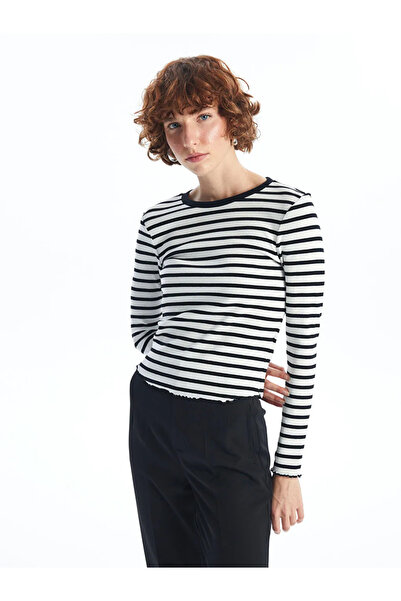 LC Waikiki LCW Vision White Stripes - Crew Neck γυναικείο T-shirt