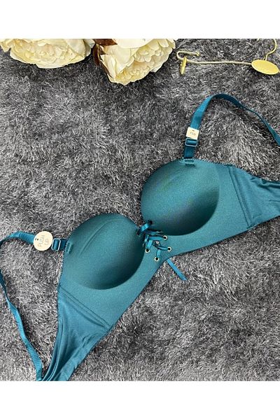 İntive Lingerie Natasha Imported Push-up Laser Cut Άνετο σουτιέν με μπροστινό δέσιμο χωρίς καλάμι -8388