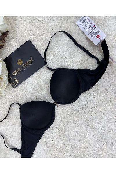 İntive Lingerie Βασικό σουτιέν Le Jardin Fleur με Push-up και λεπτομέρεια αξεσουάρ 7055