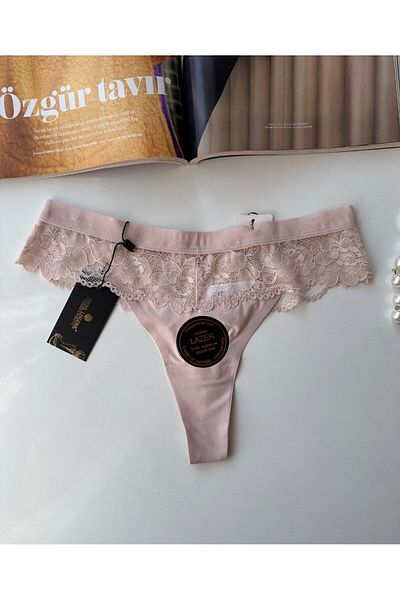 İntive Lingerie Γνήσιο Laser Cut Ανώτερης Ποιότητας Spandex Invisible Seamless Ruched Thong - 2801