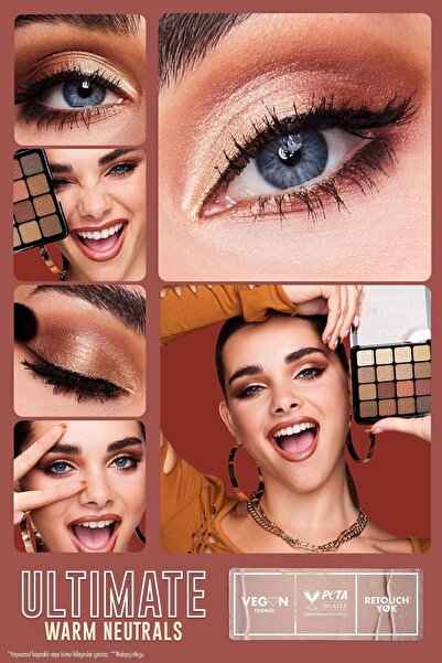 NYX Professional Makeup Göz Farı Paleti - Ultimate Shadow Pallette Warm Neutrals
