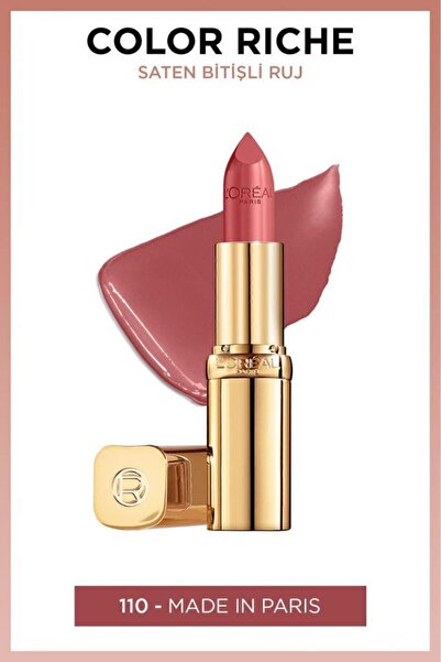 L'Oreal Paris Color Riche Satin Bitişli Ruj - 110 Made In Paris