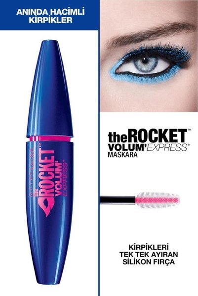 Maybelline New York Volum' Express Rocket Ekstra Siyah Maskara & Garnier Micellar Makyaj Temizleme Suyu 100 Ml
