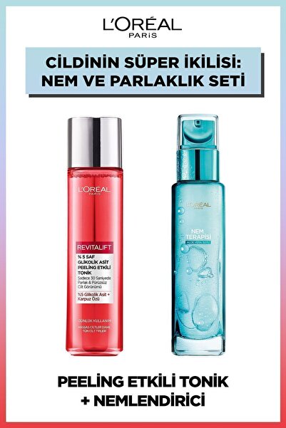 L'Oreal Paris Revitalift %5 Saf Glikolik Asit Peeling Etkili Tonik & Nem Terapisi Normalden Karmaya Ciltler