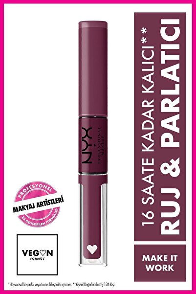 NYX Professional Makeup Shine Loud High Shine Lip Color Make It Work - Dudak ...