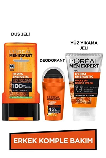 L'Oreal Paris Men Expert Erkek Komple Bakım Seti Hydra Energetic Yüz Yıkama J...