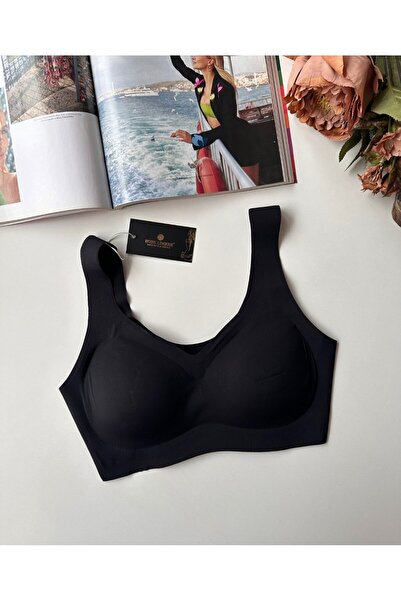 İntive Lingerie Sutien Carla fără sârmă, fără cusături, cu push-up, din mătas...