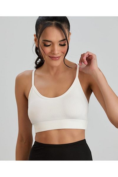 İntive Lingerie Corduroy U Neck Aurafit Basic Bustier - Croptop με κορδόνια 9027