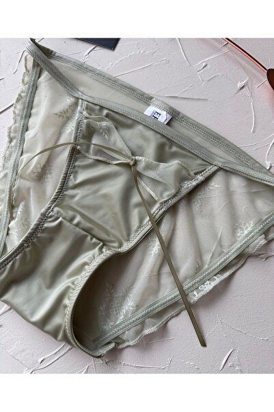 İntive Lingerie Lucia Japanese Style - Cheeky Slip Panties with Tulle Satin Back and Ribbon Detail - 2858