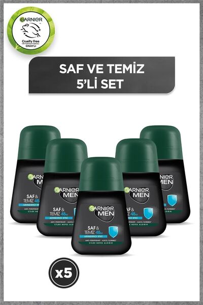 Garnier 5'li Men Saf Ve Temiz Roll-on Deodorant Seti