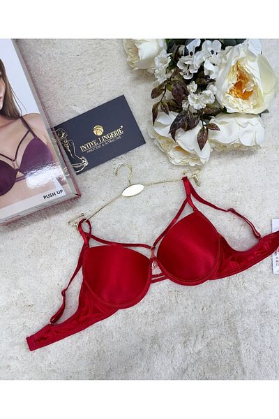 İntive Lingerie Le Jardin Monica - Micro Push-up Bra with Chest Stripe and Rope Detail - 7008