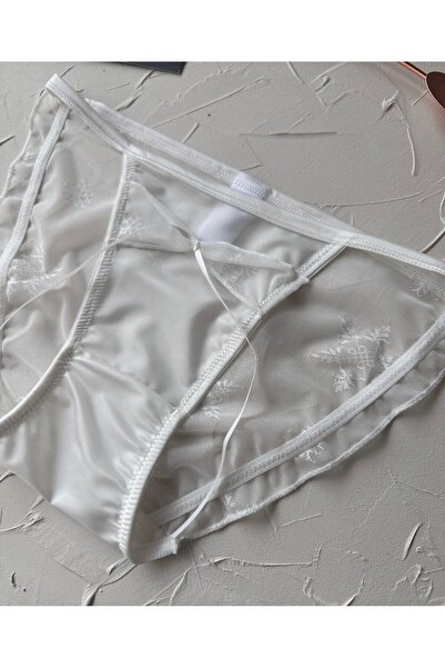 İntive Lingerie Lucia Japanese Style - Cheeky Slip Panties with Tulle Satin Back and Ribbon Detail - 2858