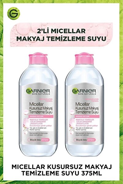 Garnier Micellar Kusursuz Makyaj Temizleme Suyu 375ml 2'li Set