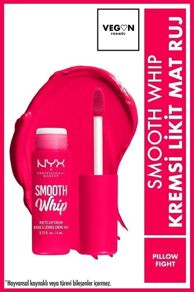 NYX Professional Makeup Smooth Whip Kremsi Likit Mat Ruj - Pillow Fight
