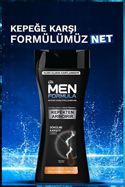 İpek Men Formula Kepeğe Karşı Etkili 6'lı Şampuan Seti - Dökülmeye Eğilimli Saçlar
