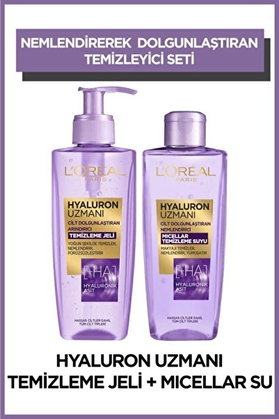 L'Oreal Paris Hyaluron Uzmanı Arındırıcı Temizleme Jeli + Micellar Temizleme ...
