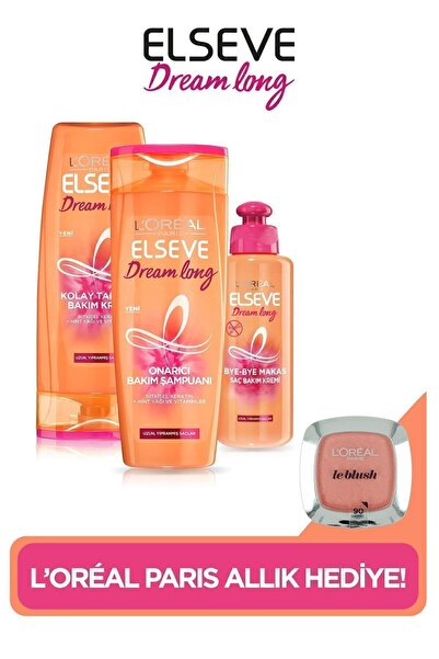 ELSEVE Dream Long Şampuan+ByeBye Makas Saç Bakım Kremi+Onarıcı Saç Bakım Krem...