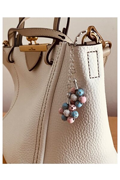 Keychain Gemstone Pink Blue Barbie Flower Bag Accessory