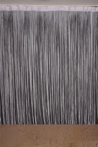 AKÇA TEKSTİL White Rope Curtain - Plain, 100 cm Length, 210 cm Ready Buttoned