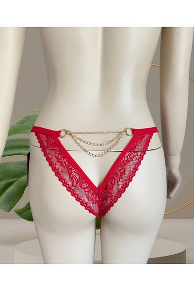 İntive Lingerie White and Red Network Cotton Brazilian 5170 Collection