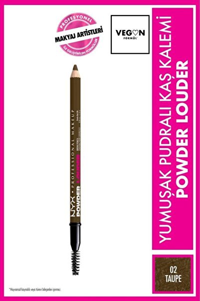 NYX Professional Makeup Powder Louder Pudralı Kaş Kalemi - 02 Taupe
