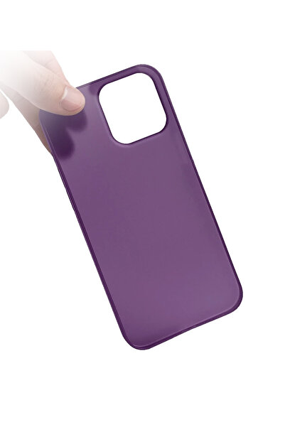 bast iPhone 15 Pro Ultra İnce Telefon Kılıfı Derin Mor