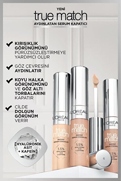 L'Oreal Paris True Match Aydınlatan Serum Kapatıcı - 1.5n 11 ml