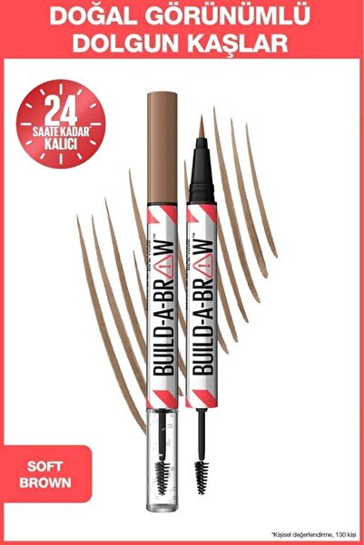 Maybelline New York Build a Brow 2in1 Kaş Kalemi ve Jeli Soft Brown