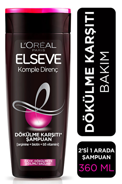 ELSEVE Komple Direnç Dökülme Karşıtı 2'si 1 Arada Şampuan 360 ml