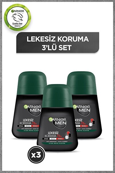 Garnier 3'lü Men Lekesiz Koruma Roll-on Deodorant Seti